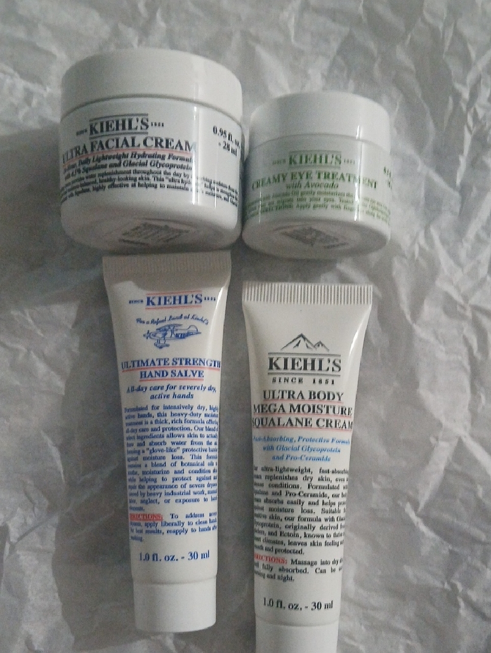 Kiehl's Mini Skincare Set in White with Blue & Green Accents
